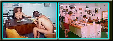 Guests being attended to in the front office at TGB