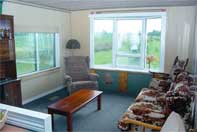 The Living room in the lodge at TGB
