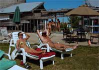 Drinking up the sun on a warm summer day at TGB